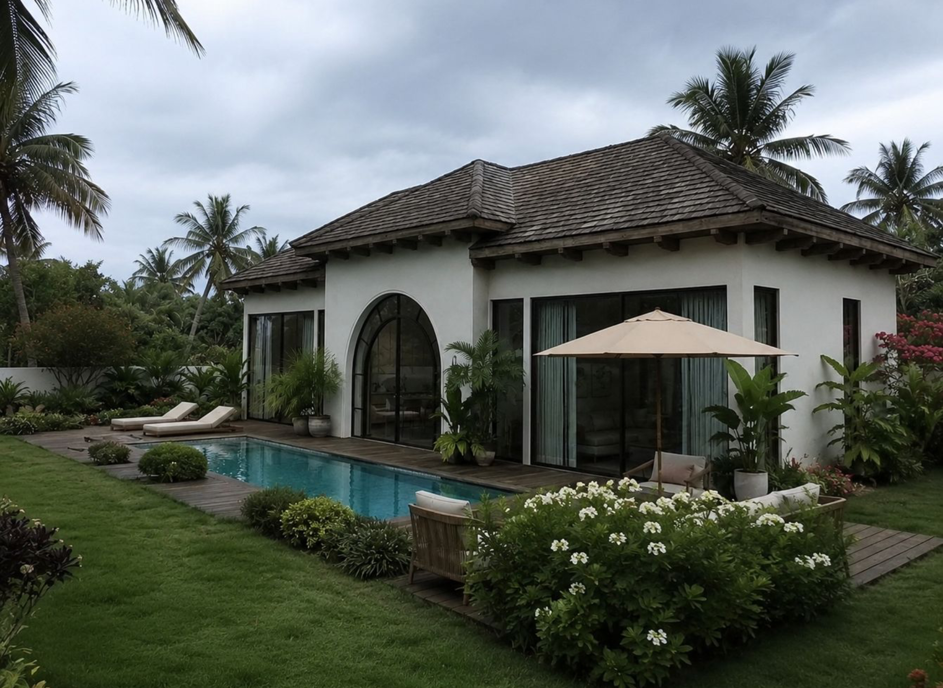 Swa:Ragya villa with private pool and tropical landscaping
